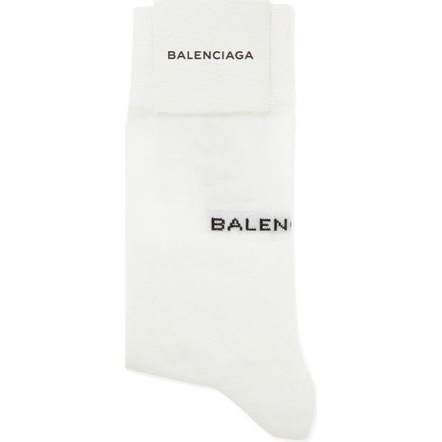 Balenciaga(バレンシアガ)のバレンシアガ　コットンロゴソックス　ホワイト レディースのレッグウェア(ソックス)の商品写真