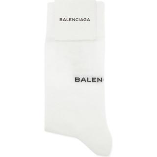 バレンシアガ(Balenciaga)のバレンシアガ　コットンロゴソックス　ホワイト(ソックス)