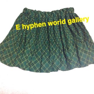 イーハイフンワールドギャラリー(E hyphen world gallery)のチェック☆プリーツスカート(ミニスカート)