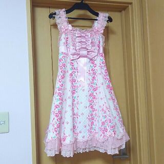 アンジェリックプリティー(Angelic Pretty)のAngelic Pretty LadyRose JSK キャノティエ 白(ひざ丈ワンピース)