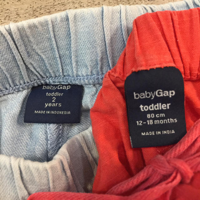 babyGAP(ベビーギャップ)の【baby GAP 】ショートパンツ2枚セット キッズ/ベビー/マタニティのキッズ服女の子用(90cm~)(パンツ/スパッツ)の商品写真