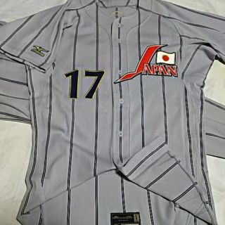 ミズノ(MIZUNO)のＬサイズ １７番 ミズノプロ 日本代表 JAPAN プロコレ Ｌサイズ グレー(ウェア)