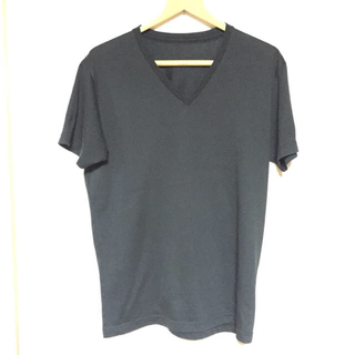 ユニクロ(UNIQLO)の2枚セット ユニクロ UNIQLO ドライ Tシャツ L 黒 Vネック(Tシャツ/カットソー(半袖/袖なし))