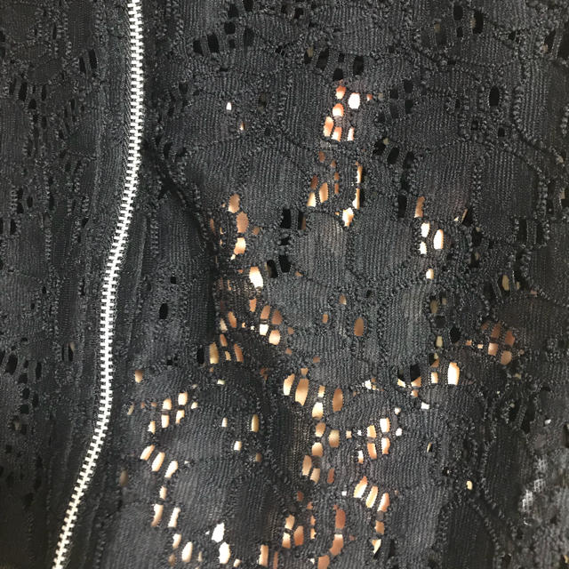 GU(ジーユー)のGU レースブルゾン ブラック レディースのジャケット/アウター(ブルゾン)の商品写真
