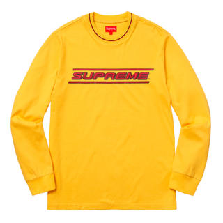 シュプリーム(Supreme)のSupreme Bevel L/S Top  イエロー サイズS(Tシャツ/カットソー(七分/長袖))