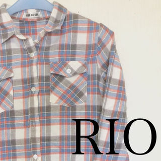 リオ(RIO)のパステルチェックシャツ(赤)(その他)