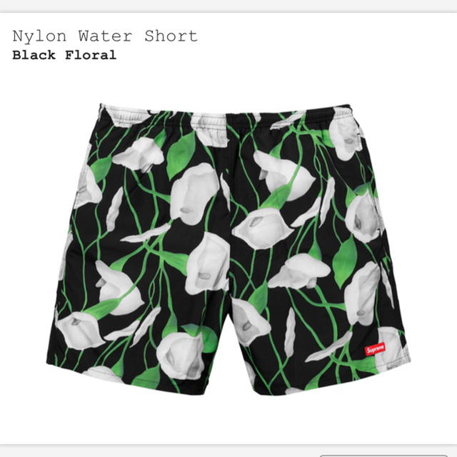 supreme Nylon Water Short 黒ユリ L supreme Nylon Water Short 黒ユリ L
