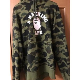 アベイシングエイプ(A BATHING APE)のBape 1st Camo Green フーディ(パーカー)