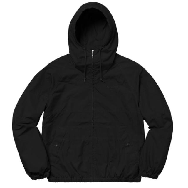 supreme cotton hooded raglan jacket