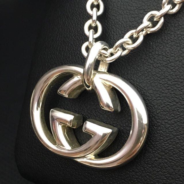 Gucci(グッチ)のグッチ　インターロッキング　GGロゴ　ネックレス　SV925　洗浄済 レディースのアクセサリー(ネックレス)の商品写真