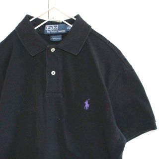 ラルフローレン(Ralph Lauren)のUS ラルフローレン blackpurple 半袖 ポロシャツ S(ポロシャツ)