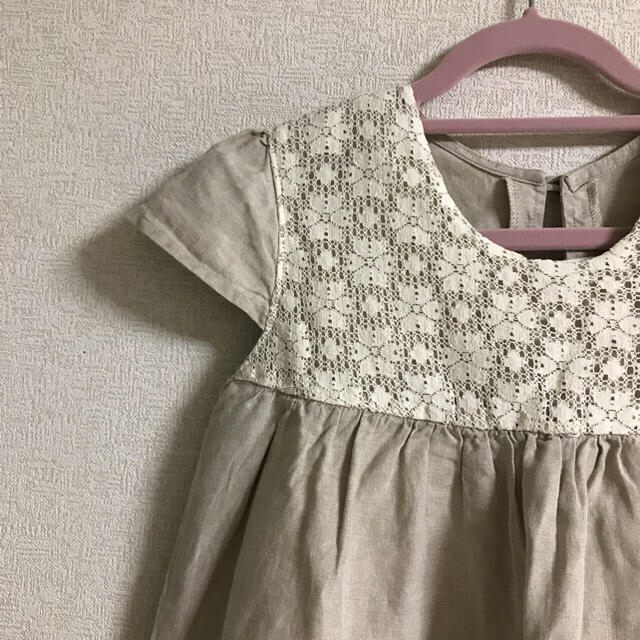 ベルメゾン(ベルメゾン)の【美品】女の子用森ガールワンピース キッズ/ベビー/マタニティのキッズ服女の子用(90cm~)(ワンピース)の商品写真