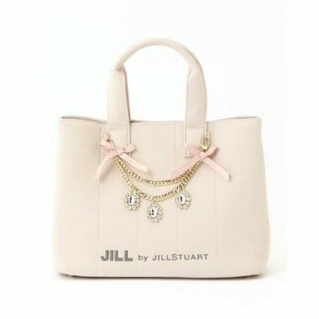JILL by JILLSTUART(ジルバイジルスチュアート)のジュエルリボントートライトピンク大きいサイズ レディースのバッグ(トートバッグ)の商品写真