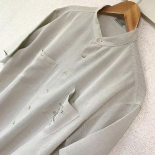 古着 RAIKA 古着シャツ 総柄シャツ 奇抜 刺繍 ノーカラー 0614(シャツ)