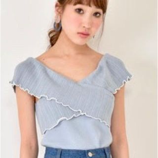 ティティアンドコー(titty&co)のtitty&Co.  メローオフショルニットトップス 送料無料(ニット/セーター)