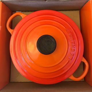 ルクルーゼ(LE CREUSET)のル・クルーゼ、オレンジ18cm 大幅値下げ‼️(鍋/フライパン)