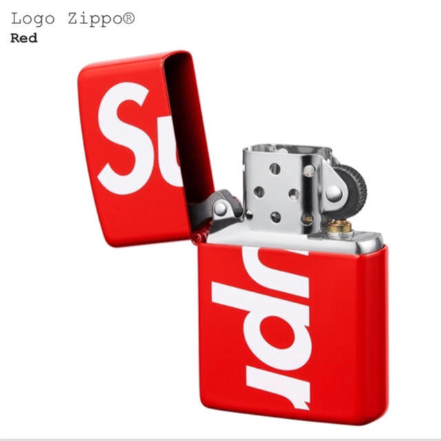 supreme logo zippo red