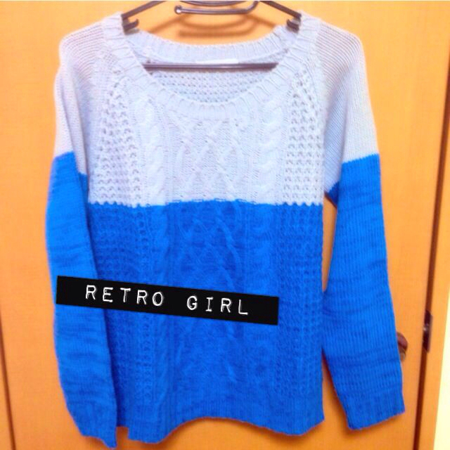 RETRO GIRL(レトロガール)のRETROGIRL＊バイカラーニット レディースのトップス(ニット/セーター)の商品写真