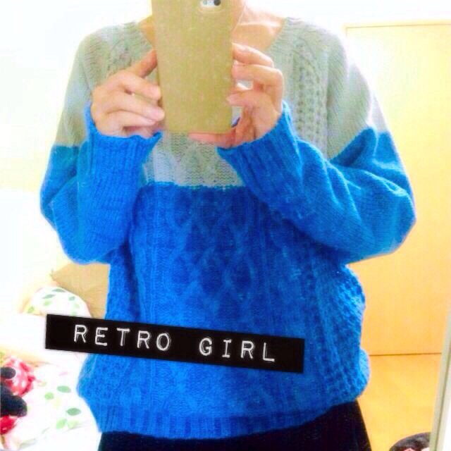 RETRO GIRL(レトロガール)のRETROGIRL＊バイカラーニット レディースのトップス(ニット/セーター)の商品写真