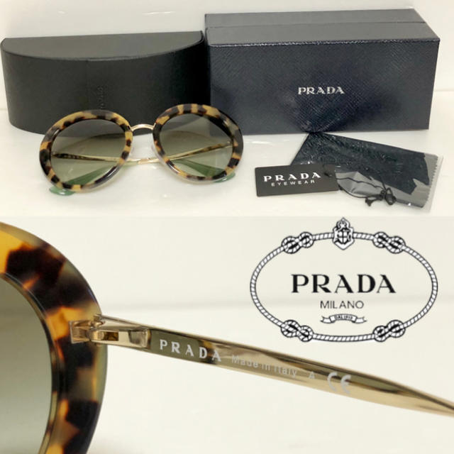 ☆クーポン発行) べっ甲柄 極美品!)PRADA PRADAべっ甲サングラス