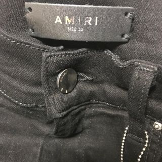 Amiri  ブラック クリスタル デストロイ ジーンズ