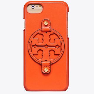 トリーバーチ(Tory Burch)の再入荷！ トリーバーチ iphone ケース レザー オレンジ 7/8(iPhoneケース)