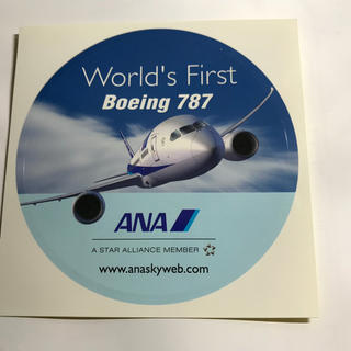 エーエヌエー(ゼンニッポンクウユ)(ANA(全日本空輸))のANA ボーイング 787 Boeing ステッカー シール 全日空 エアライン(ノベルティグッズ)