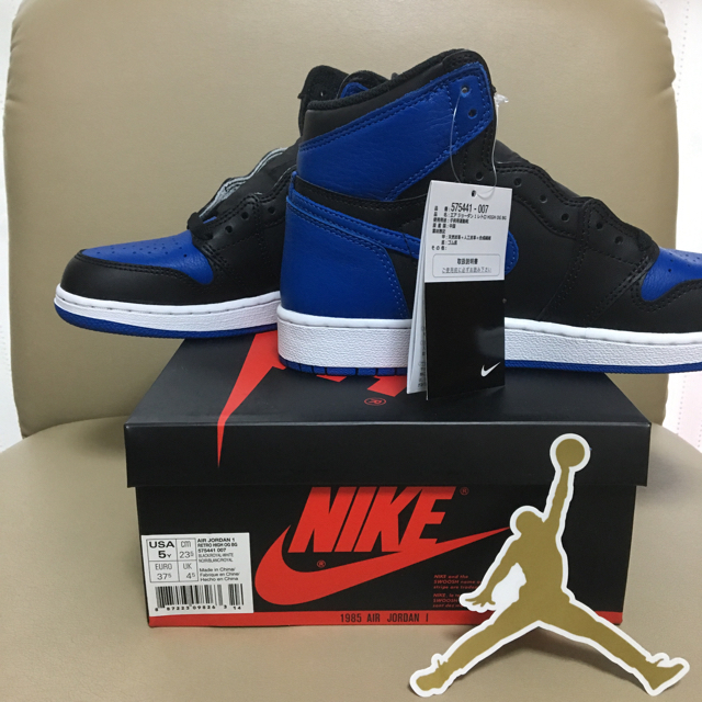 NIKE(ナイキ)のNIKE AIR JORDAN 1 AJ1 OG ROYAL BLUE青黒ブルー レディースの靴/シューズ(スニーカー)の商品写真