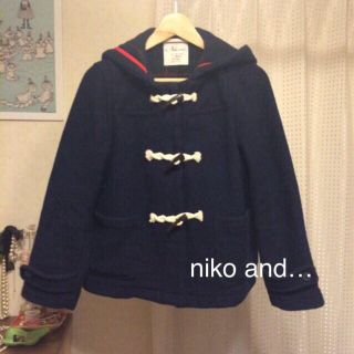 ニコアンド(niko and...)の値下げok♡ショートダッフル ネイビー(ダッフルコート)