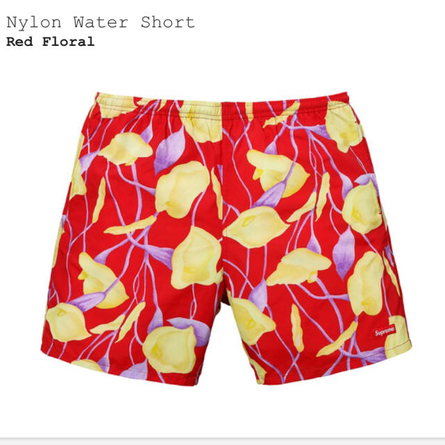 supreme Water Short Red Floral lily-