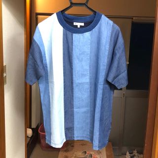 グローバルワーク(GLOBAL WORK)の美品 デニムシャツ Lサイズ(Tシャツ/カットソー(半袖/袖なし))