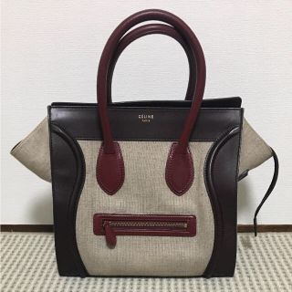 セリーヌ(celine)の最終値下げ セリーヌ ラゲージ キャンバス ミニショッパー(ハンドバッグ)