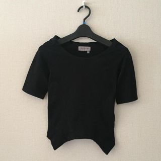 ヨウジヤマモト(Yohji Yamamoto)のヨウジヤマモト♡黒色デザインカットソー(カットソー(半袖/袖なし))