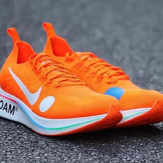 ナイキ(NIKE)のOff-White x NIKE MERCURIAL オレンジ(スニーカー)