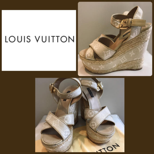 LOUIS VUITTON(ルイヴィトン)のルイヴィトン♡モノグラムキャンバス ウエッジ サンダル♡ レディースの靴/シューズ(サンダル)の商品写真