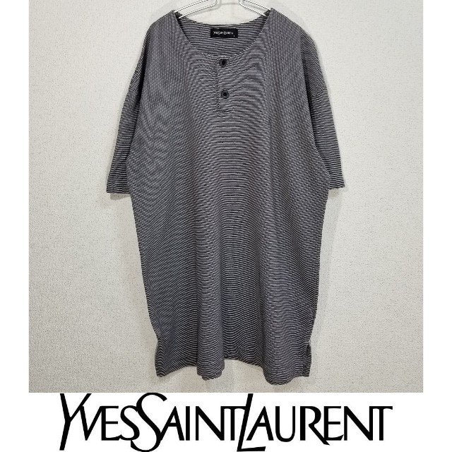 Yves Saint Laurent Beaute(イヴサンローランボーテ)のYves Saint Laurent 刺繍ロゴ ボーダーTシャツ  メンズのトップス(Tシャツ/カットソー(半袖/袖なし))の商品写真