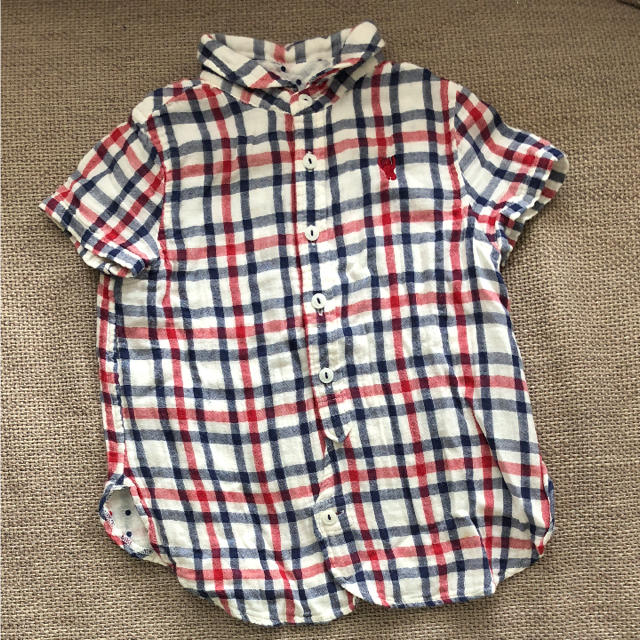 coen(コーエン)のcoen チェックシャツ 110㎝ キッズ/ベビー/マタニティのキッズ服男の子用(90cm~)(Tシャツ/カットソー)の商品写真