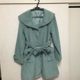 アクシーズファム(axes femme)のaxes femme コート　ブルーグリーン(ロングコート)