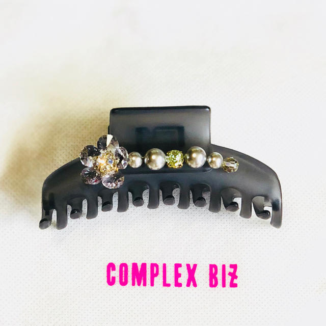 COMPLEX BIZ♡フラワーモチーフバンスクリップ♡グレー