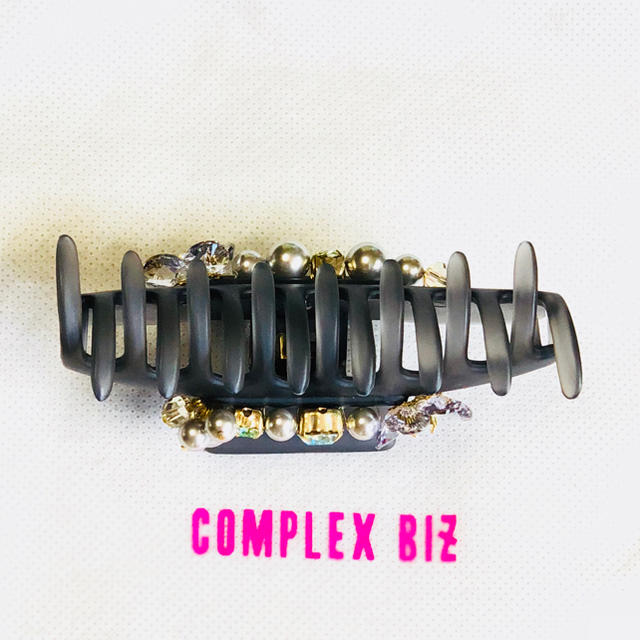 COMPLEX BIZ♡フラワーモチーフバンスクリップ♡グレー 3