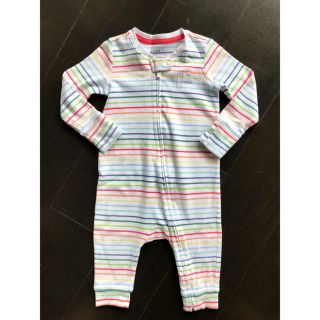 ベビーギャップ(babyGAP)のベビーギャップ カバーオール 70cm パジャマ カラフルボーダー(カバーオール)