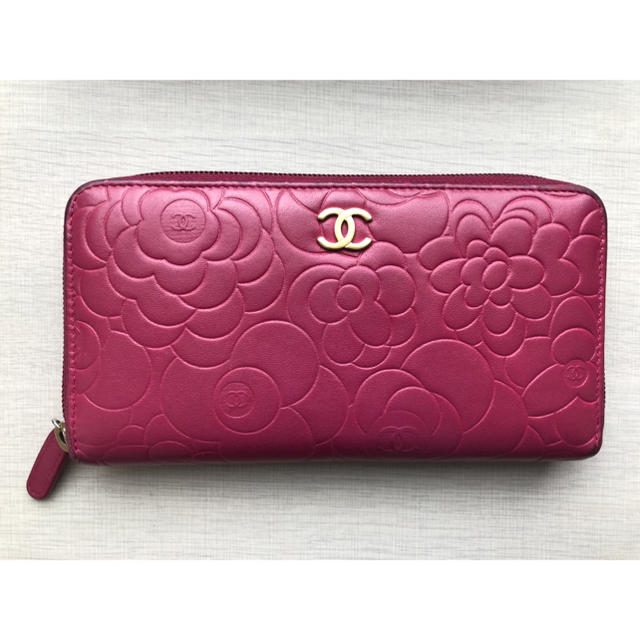 CHANEL 長財布 ピンク カメリア ♡箱、Gカード付き♡ CHANEL 長財布 ピンク カメリア ♡箱、Gカード付き♡