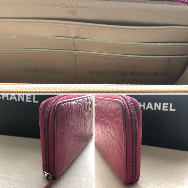 CHANEL(シャネル)のCHANEL 長財布 ピンク カメリア ♡箱、Gカード付き♡ レディースのファッション小物(財布)の商品写真