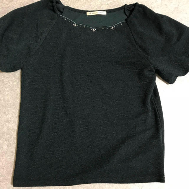 MAJESTIC LEGON(マジェスティックレゴン)のマジェスティックレゴン 衿スカラップバルーン袖Tシャツ レディースのトップス(シャツ/ブラウス(半袖/袖なし))の商品写真