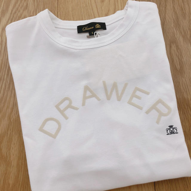 DRAWER ロゴ Tシャツ サイズ１ ホワイト ドゥロワー