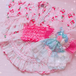 のんちゃん様専用❤120cm❤浴衣❤帯飾り❤ハンドメイド(甚平/浴衣)