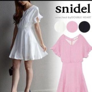 スナイデル(SNIDEL)のsnidel  フレアスリーブ ワンピース NVY(ひざ丈ワンピース)