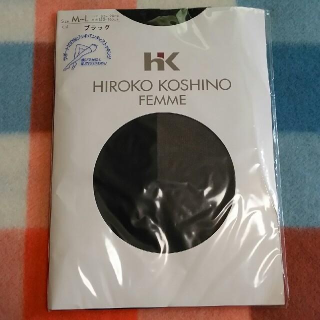 HIROKO KOSHINO(ヒロココシノ)の[新品♡Ｍ-Ｌ]黒 ストッキング♡ヒロコ コシノ♡日本製 レディースのレッグウェア(タイツ/ストッキング)の商品写真