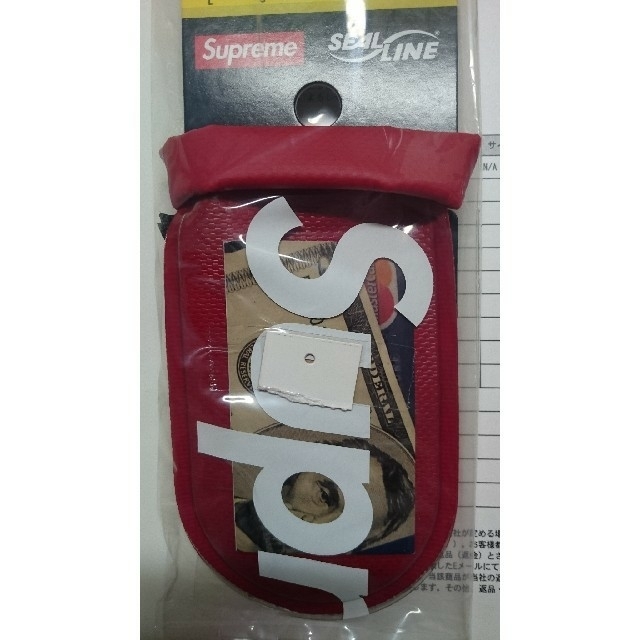 Supreme Seal Line See Pouch Small 赤 新品