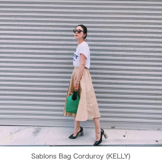 Sablons Bag Corduroy (KELLY)  完売ケリーグレーサイズ